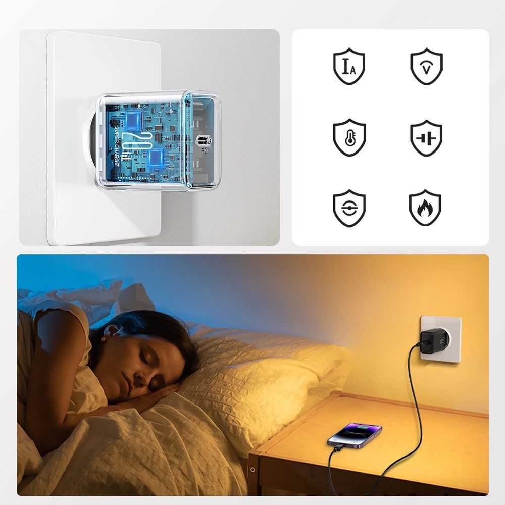 Incarcator Joyroom USB C 20W PD Joyroom JR-TCF06 USB C- Cablu Lightning - 2 | YEO